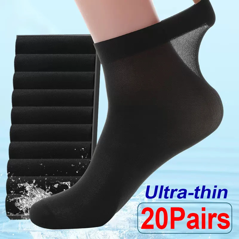 Silk Sock Bamboo - Men Ice Silk Socks Summer Spring