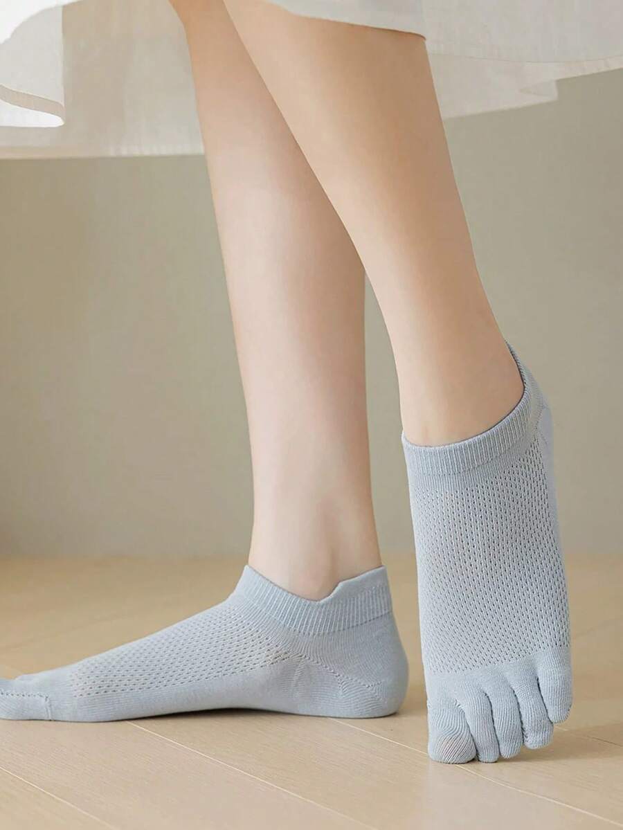 3 Pairs White Mesh Toe Socks F - مراجعة Ankle Sock Low Cut وسعره