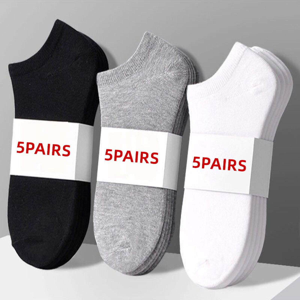 5 Pairs Unisex Casual Plain Co - مراجعة Ankle Sock Low Cut وسعره