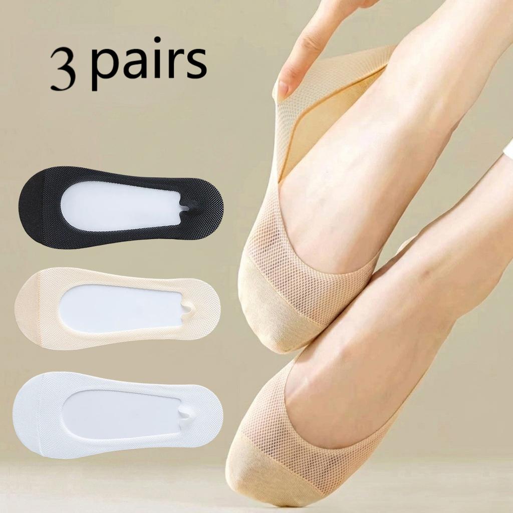 3Pairs,Women Invisible No Show - مراجعة Invisibility Sock Loafer وسعره