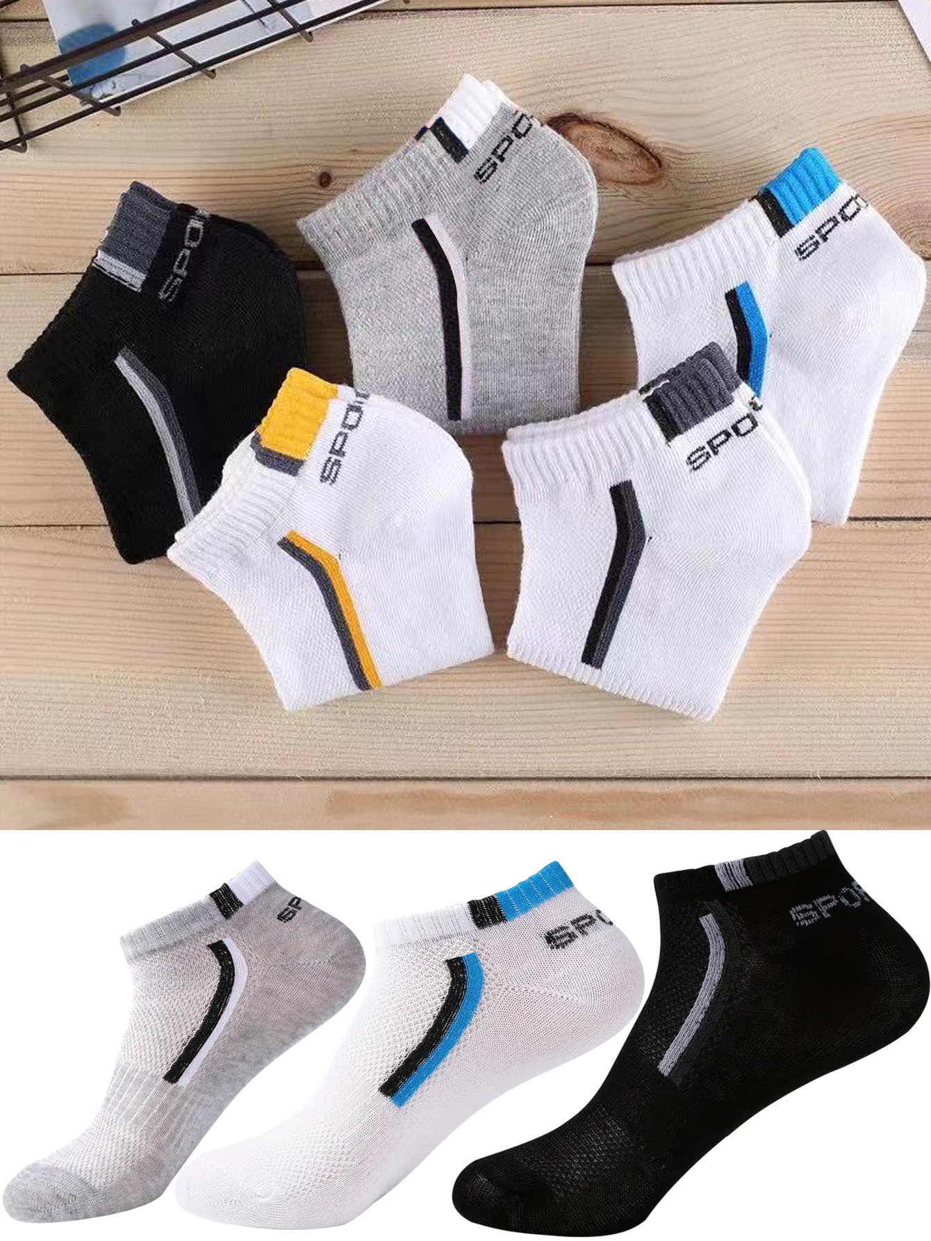 30pairs Men's Fashion Cotton B - مراجعة Ankle Sock Low Cut وسعره