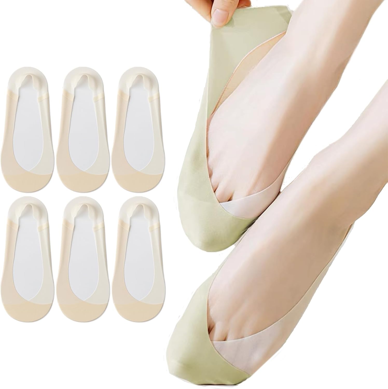 Caudblor 6 Pack Thin No Show S - مراجعة Invisibility Sock Loafer وسعره