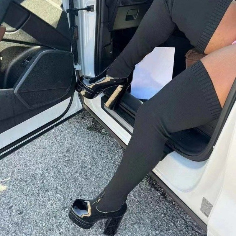 Women Boots Platform Over The  - مراجعة Knee High Sock Women وسعره