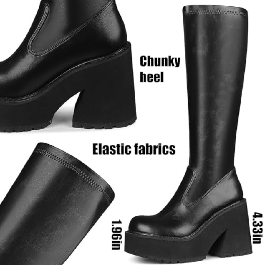AMINUGAL Womens Elastic Knee H - مراجعة Knee High Sock Women وسعره
