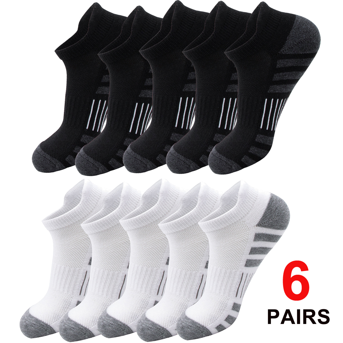 6/24 Pairs Cushioned Breathabl - مراجعة Ankle Sock Low Cut وسعره