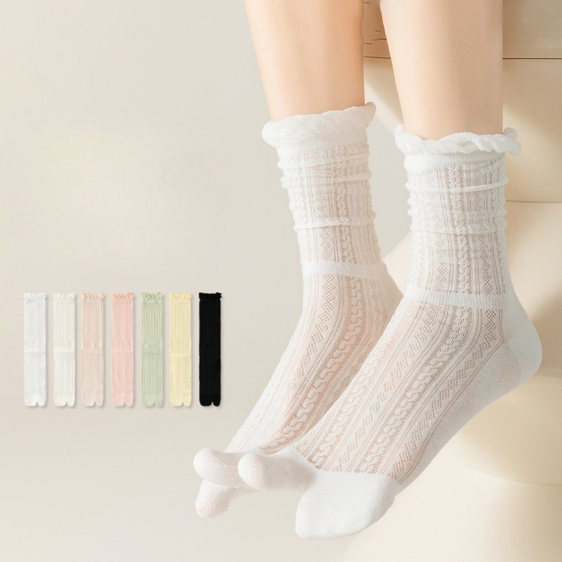 5 Pairs Split-toe Socks Women  - مراجعة Toe Sock Split وسعره