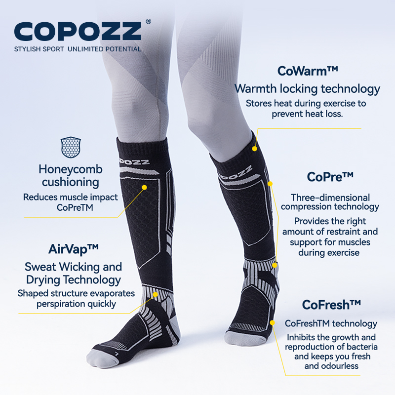 COPOZZ New Winter Ski Socks Me - مراجعة Thermal Sock Winter وسعره