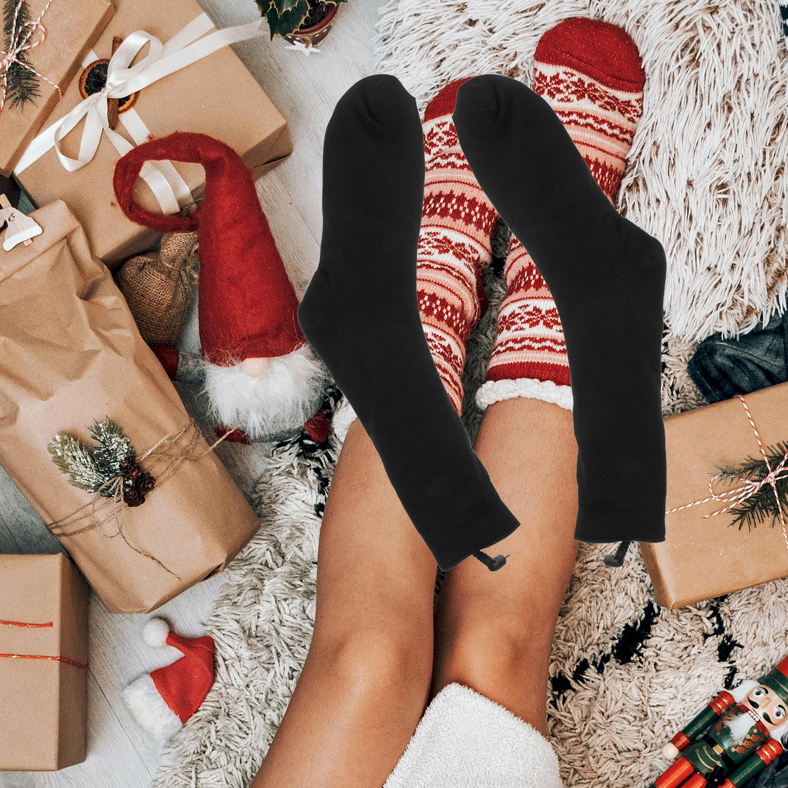 1Pair Battery Heated Socks Ele - مراجعة Thermal Sock Winter وسعره
