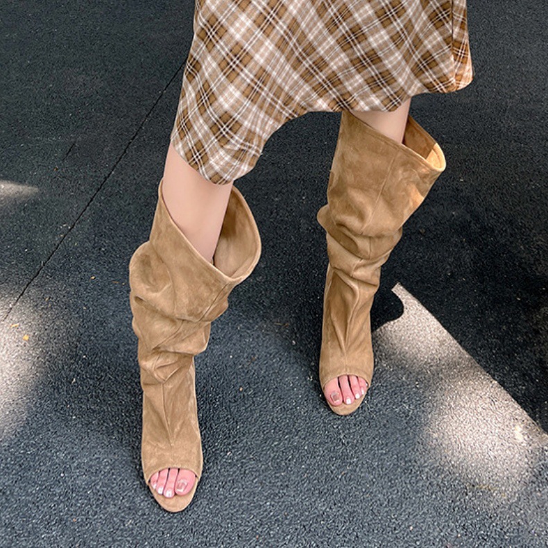 AIYKAZYSDL Strange Wedge Heel  - مراجعة Boot Sock Slouchy وسعره