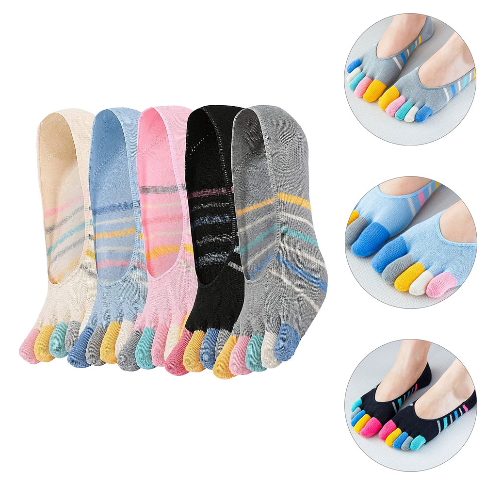 5 Pairs Yoga Five Finger Socks - مراجعة Invisibility Sock Loafer وسعره