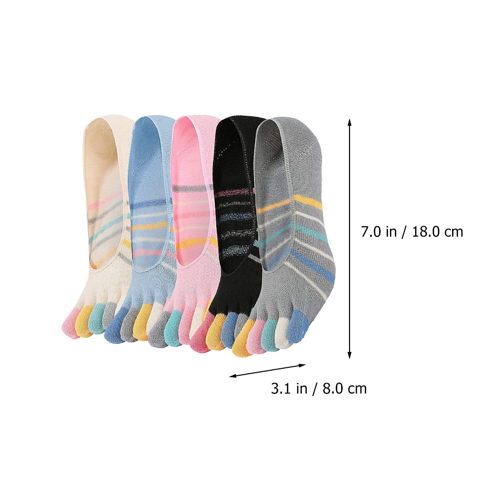 5 Pairs Yoga Five Finger Socks - مراجعة Invisibility Sock Loafer وسعره