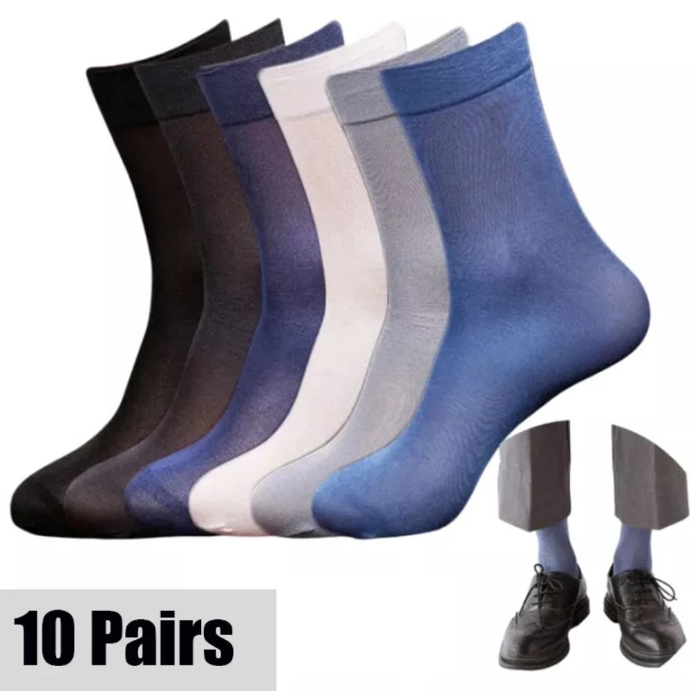 10pairs New Breathable Men Ice - مراجعة Silk Sock Bamboo وسعره