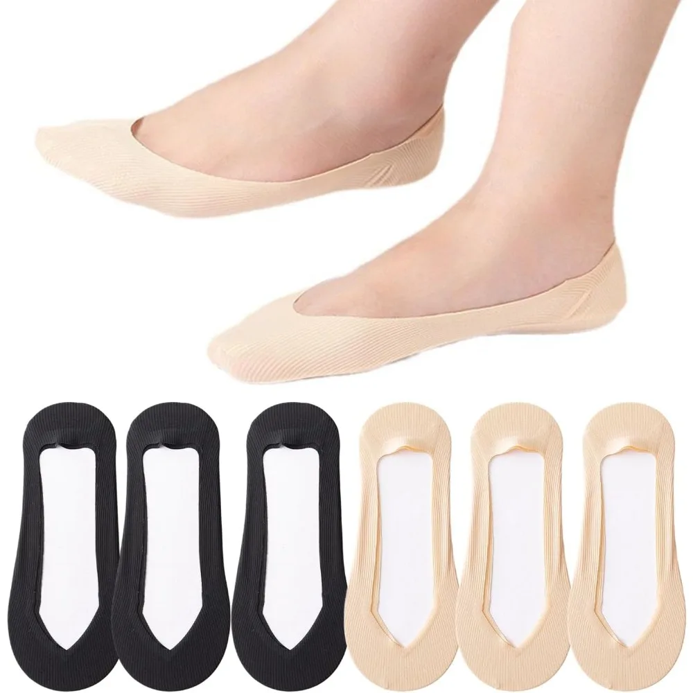 6 Pairs No Show Socks Women An - مراجعة Invisibility Sock Loafer وسعره