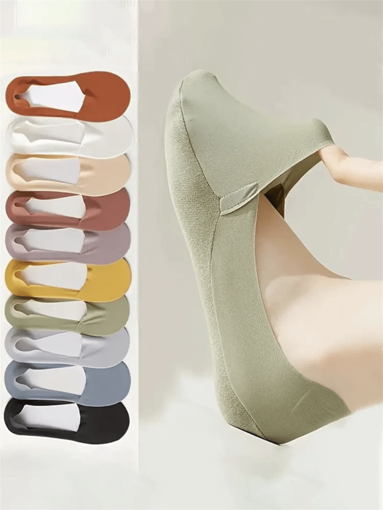 5 Pairs Women Thin Silky Invis - مراجعة No Show Sock Women وسعره