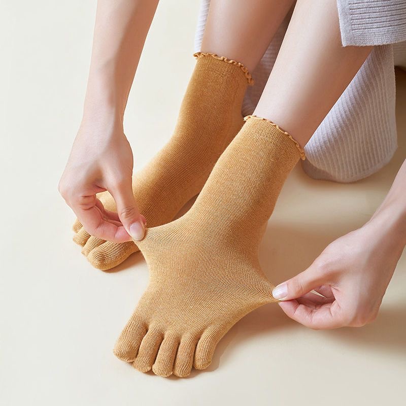 1/5 Pairs Cotton Women Five Fi - مراجعة Toe Sock Split وسعره