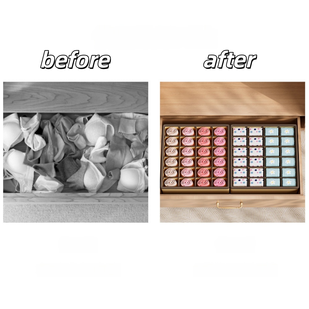 1pc 24grids Cabinet Underwear  - مراجعة Sock Organizer Tray وسعره