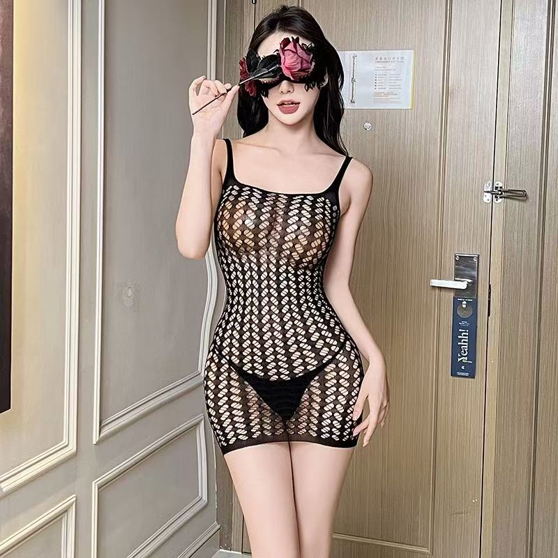 Sexy bodysuit with open crotch - مراجعة Fishnet Stocking Women وسعره