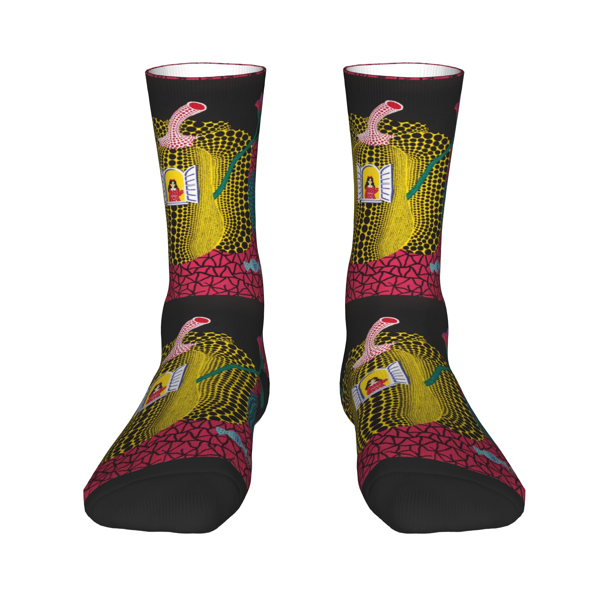 Custom Yayoi Kusama Abstract P - مراجعة Dress Sock Men وسعره