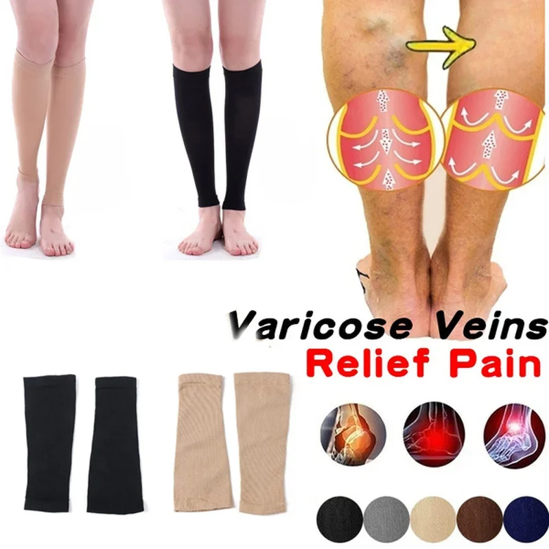 1/2Pairs Varicose Vein Medical - مراجعة Compression Sleeve Calf وسعره