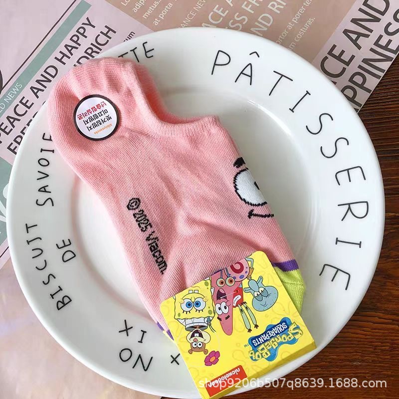 4PCS Hot Cute SpongeBob Square - مراجعة Invisibility Sock Loafer وسعره