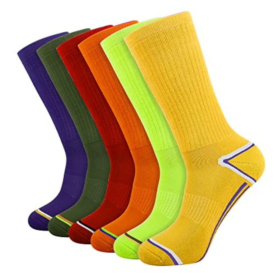 Mens 6 Pack Athletic Performan - مراجعة Cotton Crew Sock Pack وسعره