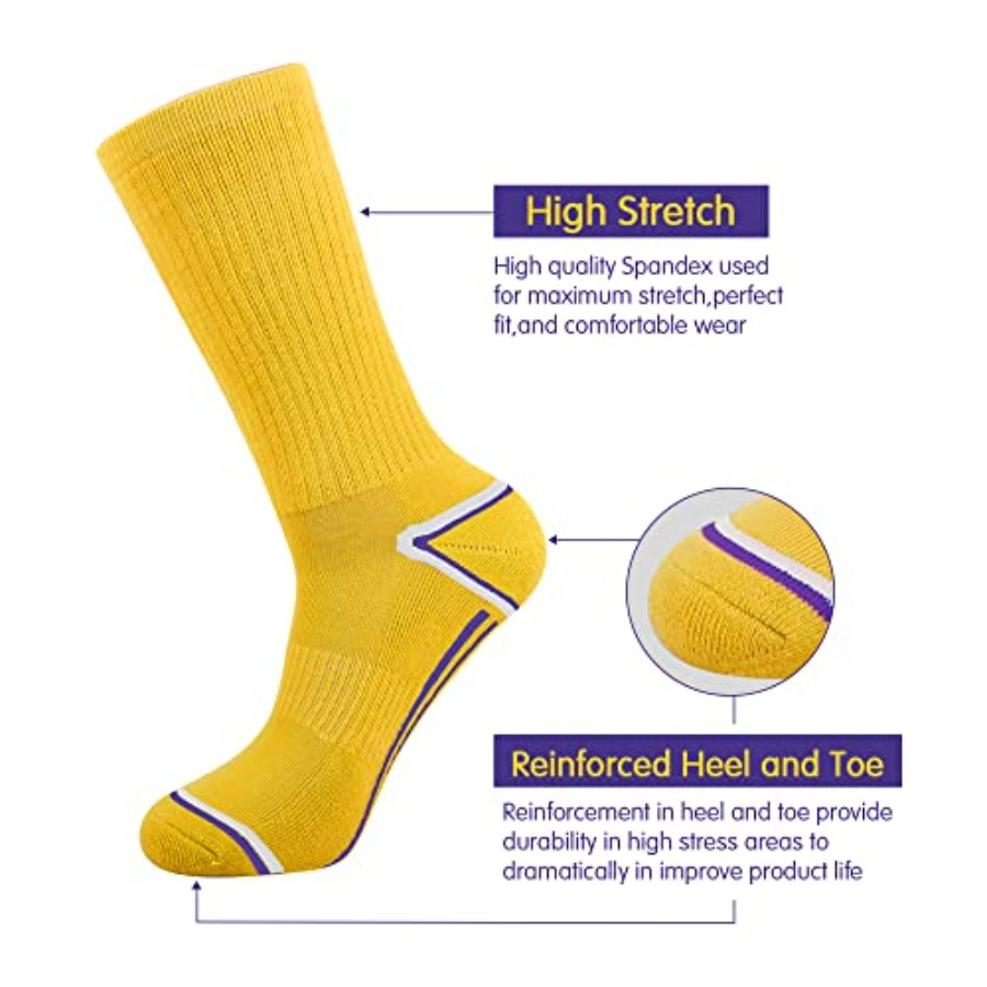 Mens 6 Pack Athletic Performan - مراجعة Cotton Crew Sock Pack وسعره