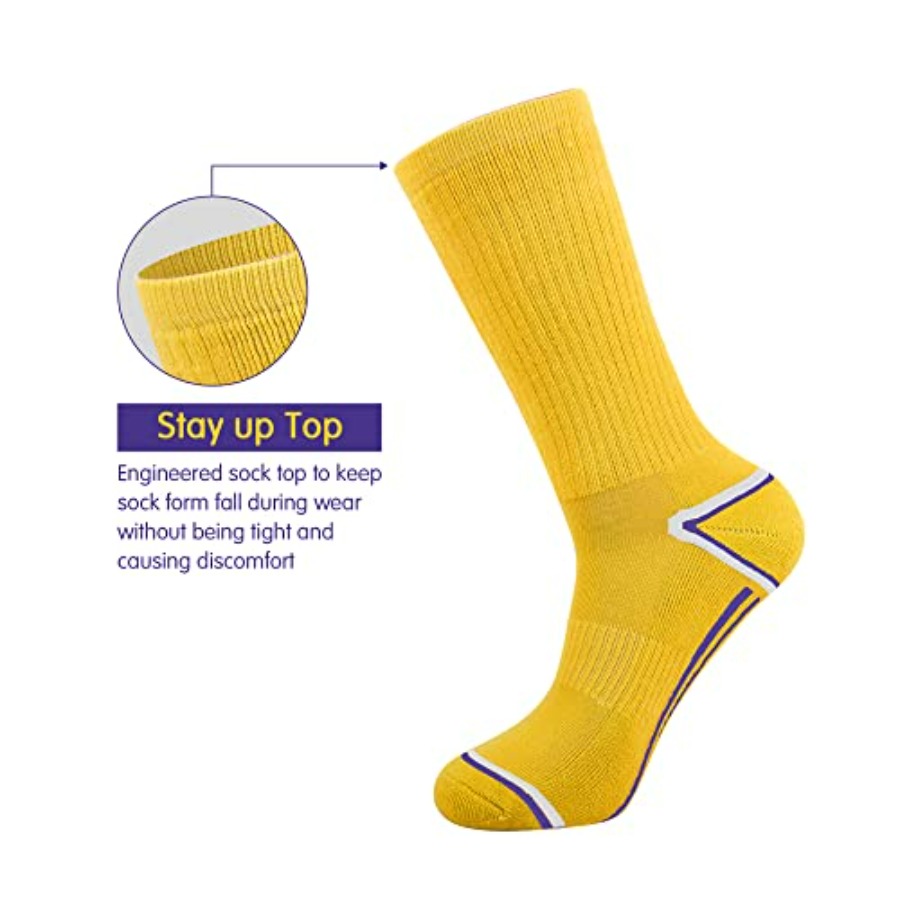 Mens 6 Pack Athletic Performan - مراجعة Cotton Crew Sock Pack وسعره
