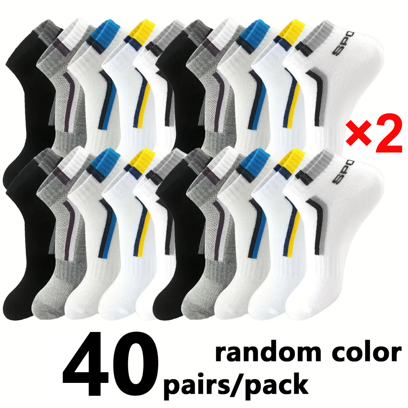 5/10/40Pair Men's Anti-Slip An - مراجعة Ankle Sock Low Cut وسعره