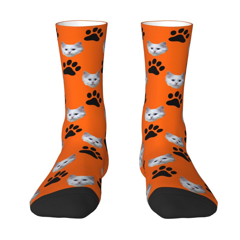 Custom Personalized Cat Head F - مراجعة Dress Sock Men وسعره