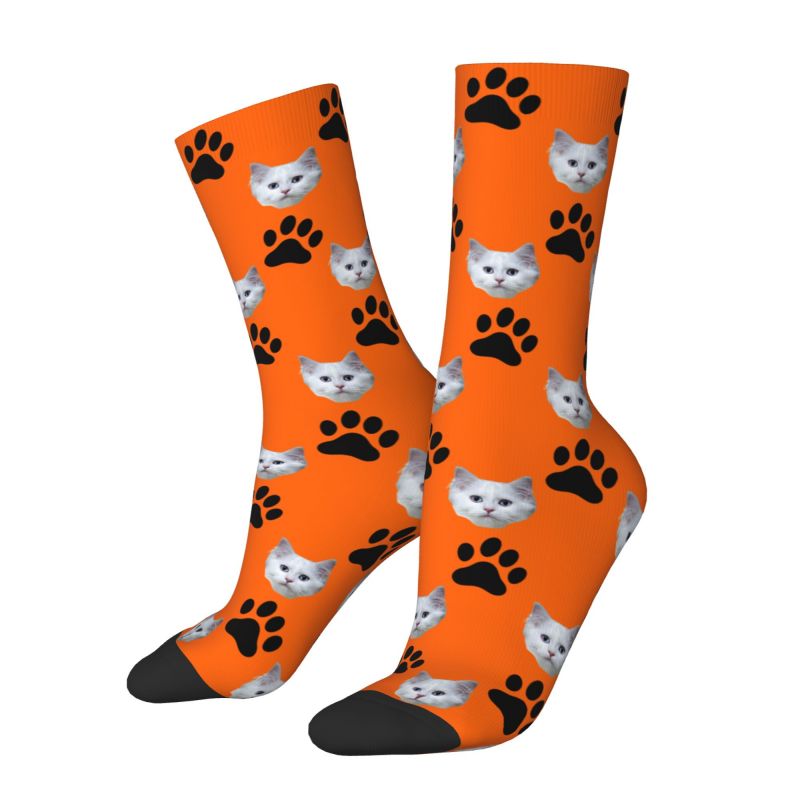 Custom Personalized Cat Head F - مراجعة Dress Sock Men وسعره