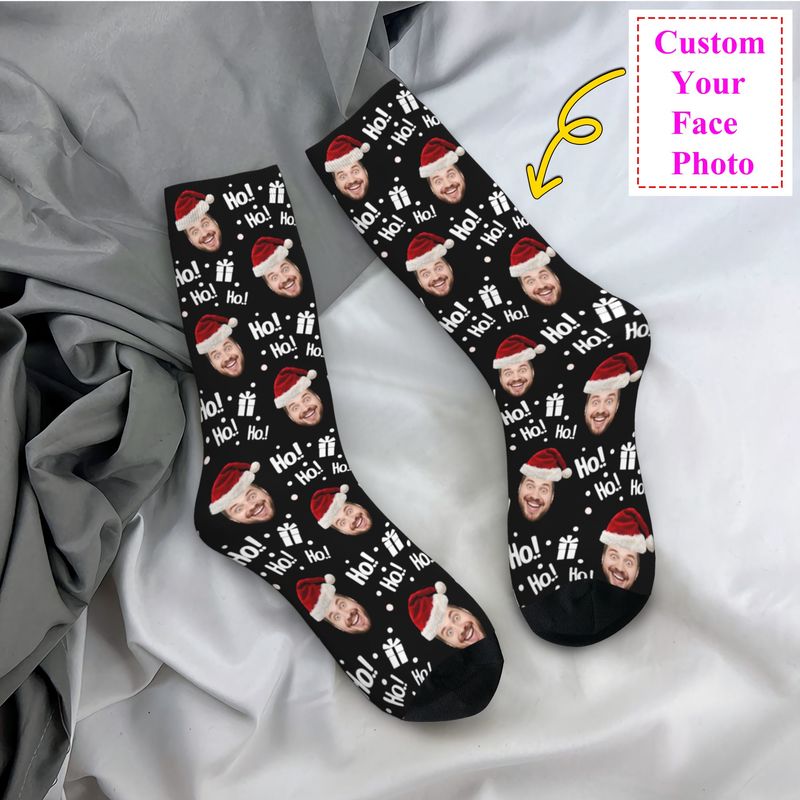 Christmas Face Photo Personali - مراجعة Dress Sock Men وسعره