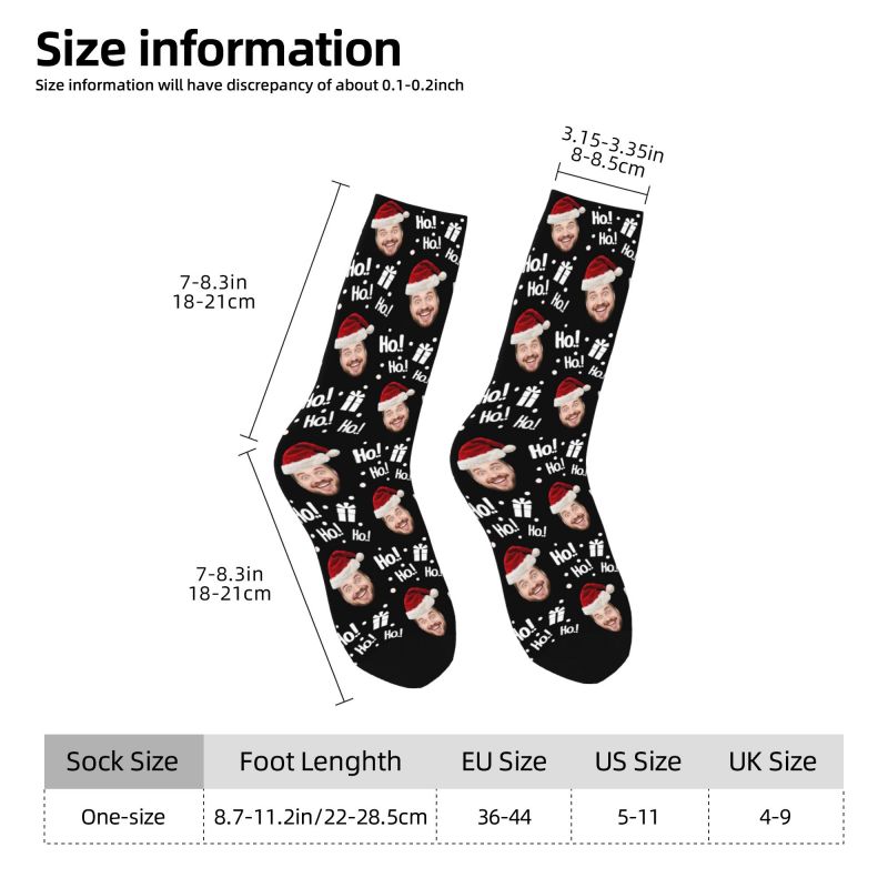 Christmas Face Photo Personali - مراجعة Dress Sock Men وسعره