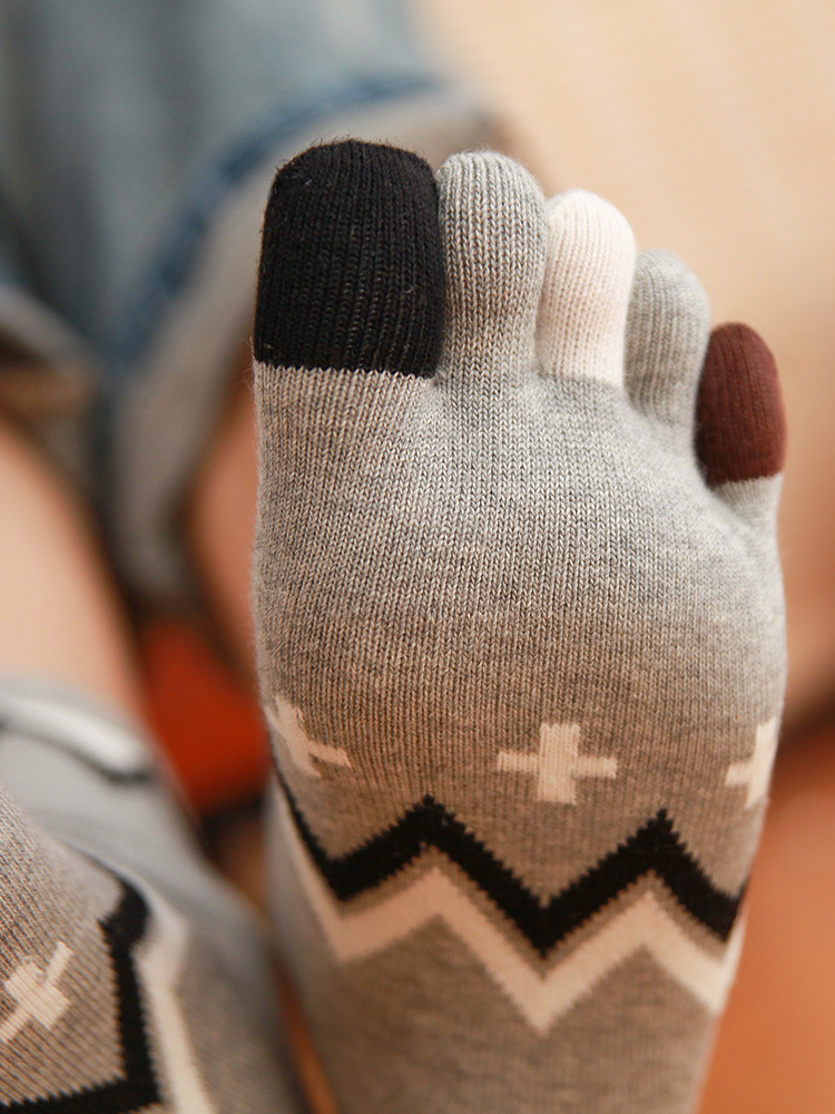 5 Pairs Four-season Pure Cotto - مراجعة Toe Sock Split وسعره