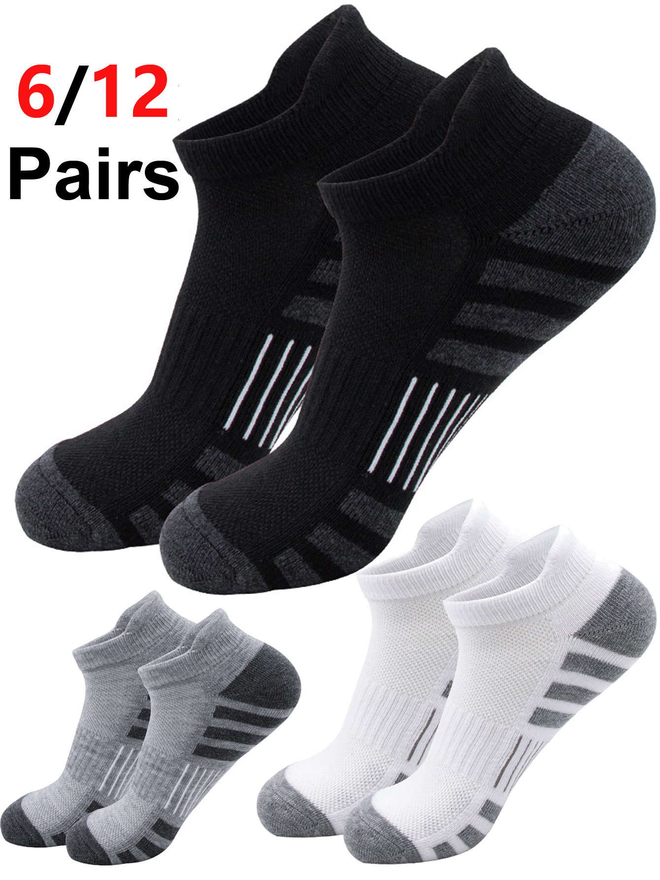 6/12Pairs Ankle Athletic Runni - مراجعة Athletic Sock Cushion وسعره