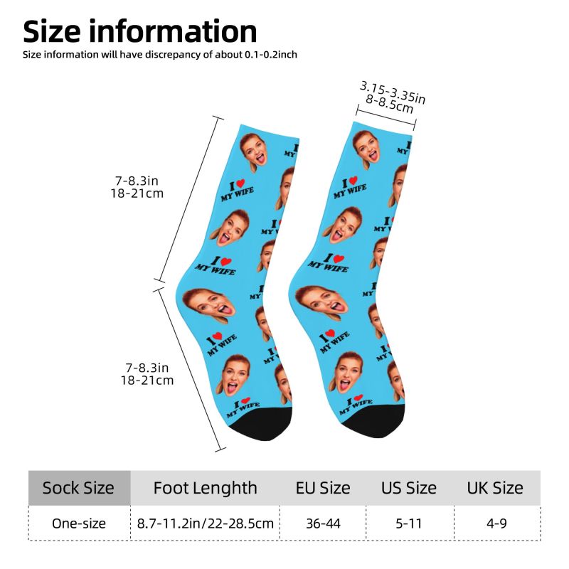 I Love My Wife Personalized Fa - مراجعة Dress Sock Men وسعره