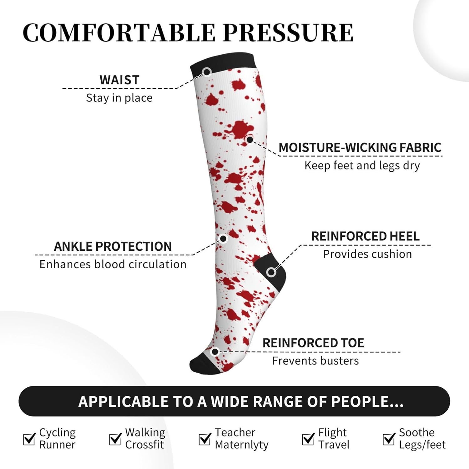 Compression Socks Calf Knee Hi - مراجعة Knee High Sock Women وسعره