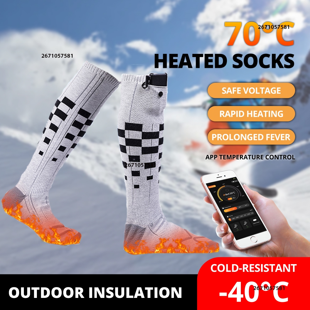 APP Control Heated Socks Recha - مراجعة Thermal Sock Winter وسعره