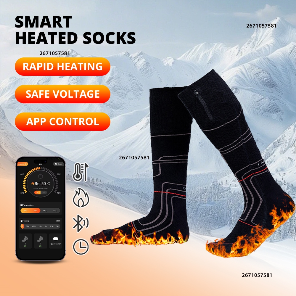 APP Control Heated Socks Recha - مراجعة Thermal Sock Winter وسعره