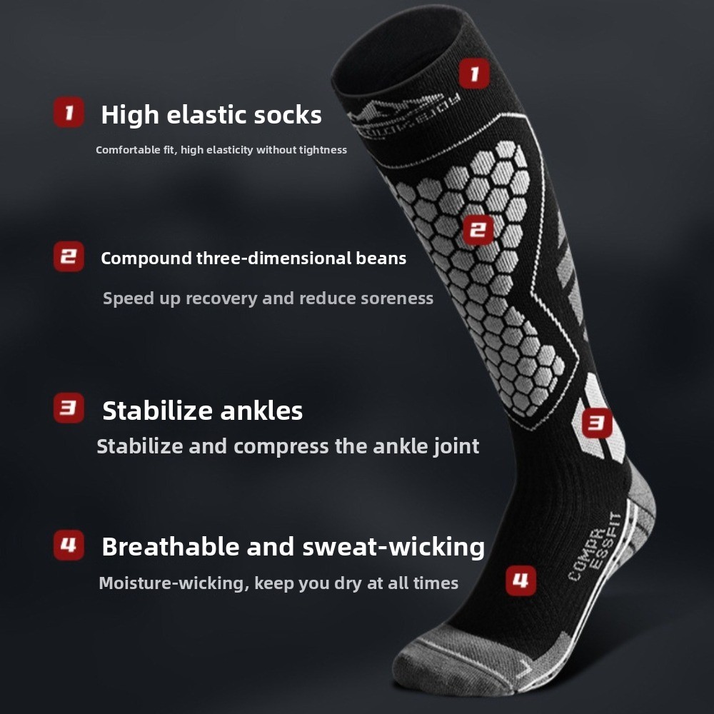 New Thickened Ski Socks Breath - مراجعة Thermal Sock Winter وسعره