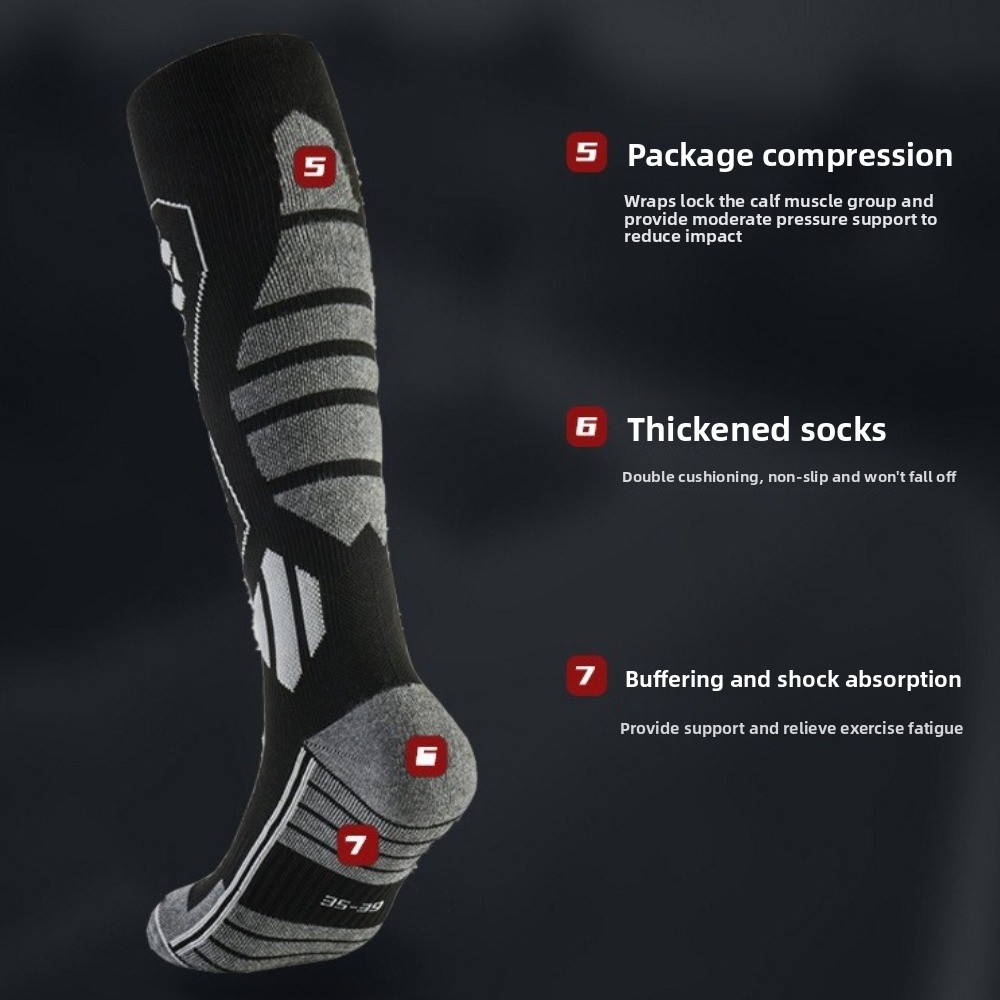 New Thickened Ski Socks Breath - مراجعة Thermal Sock Winter وسعره
