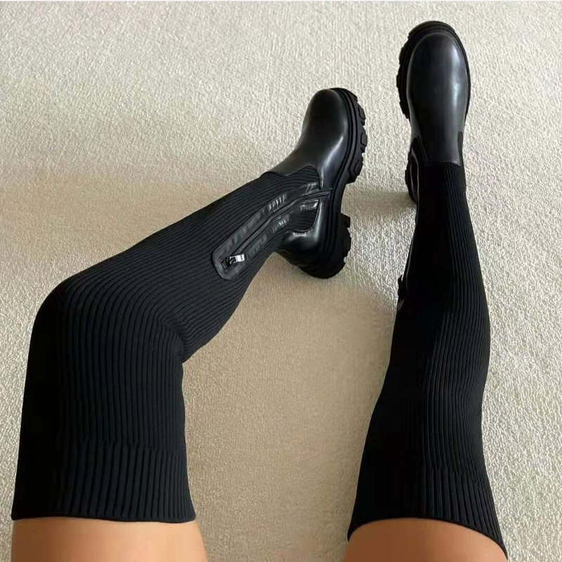 2025 Winter Shoes Women Socks  - مراجعة Knee High Sock Women وسعره