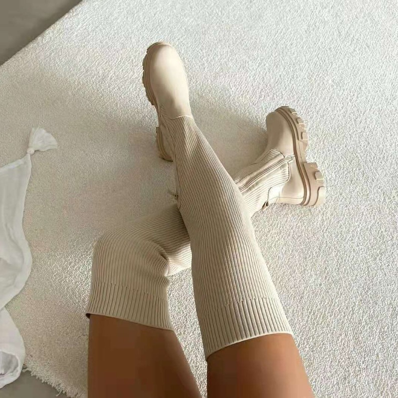 2025 Winter Shoes Women Socks  - مراجعة Knee High Sock Women وسعره