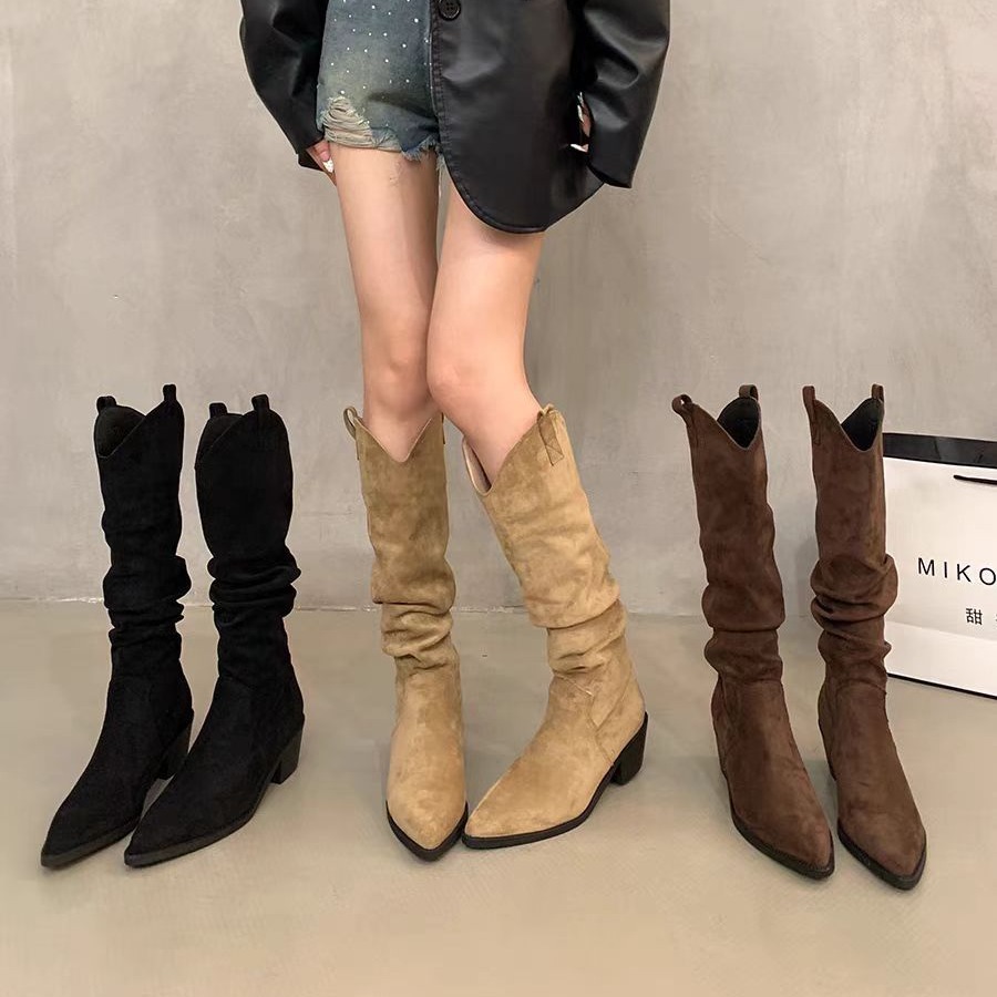 Long boots 2026 French retro c - مراجعة Knee High Sock Women وسعره