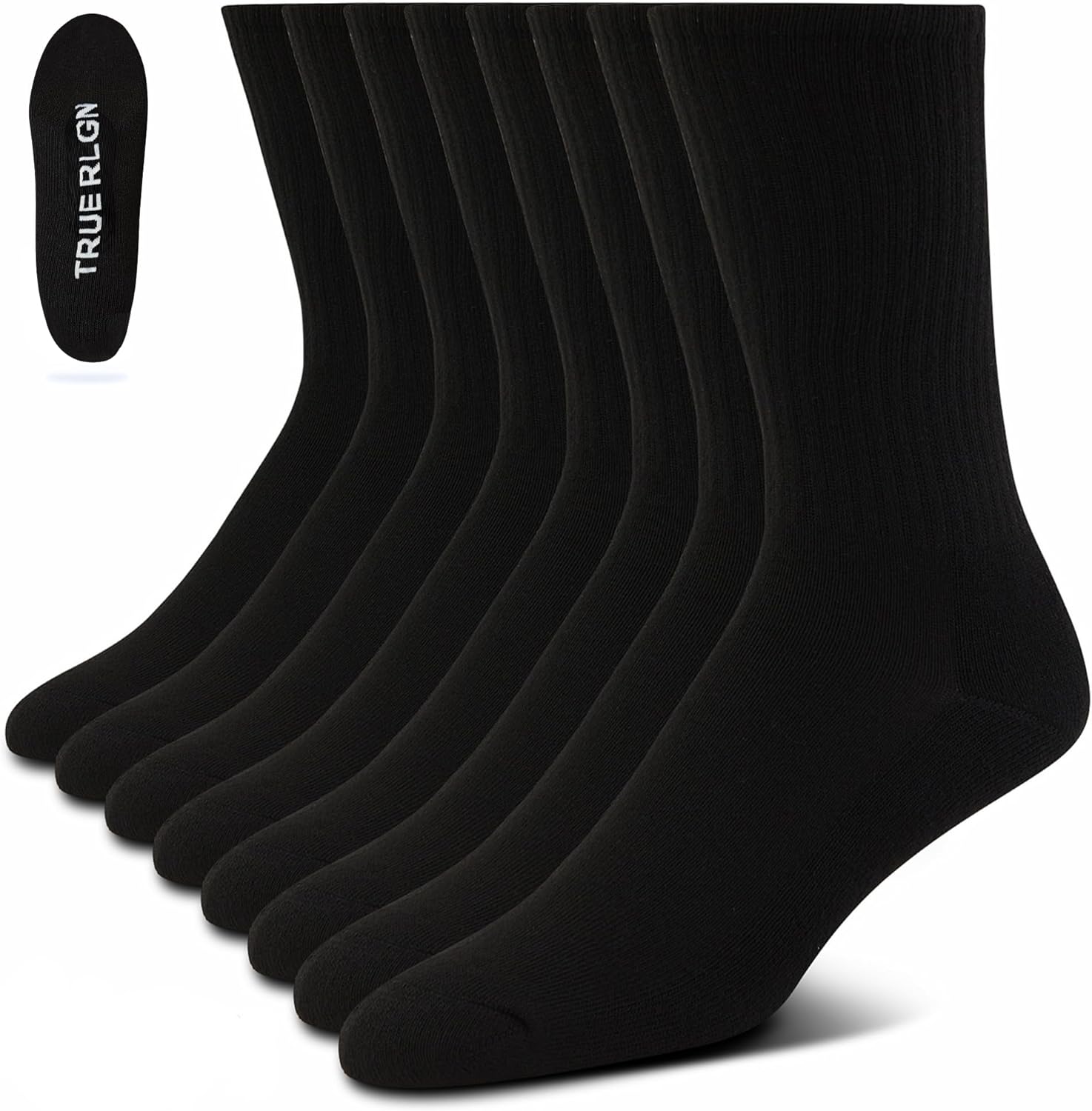 Premium Athletic Men's 8-Pack  - مراجعة Cotton Crew Sock Pack وسعره