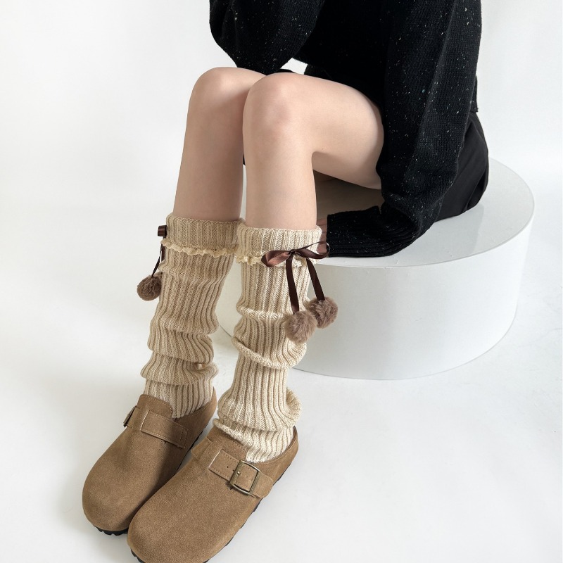 Camel Knit Leg Warmers with Fu - مراجعة Boot Sock Slouchy وسعره