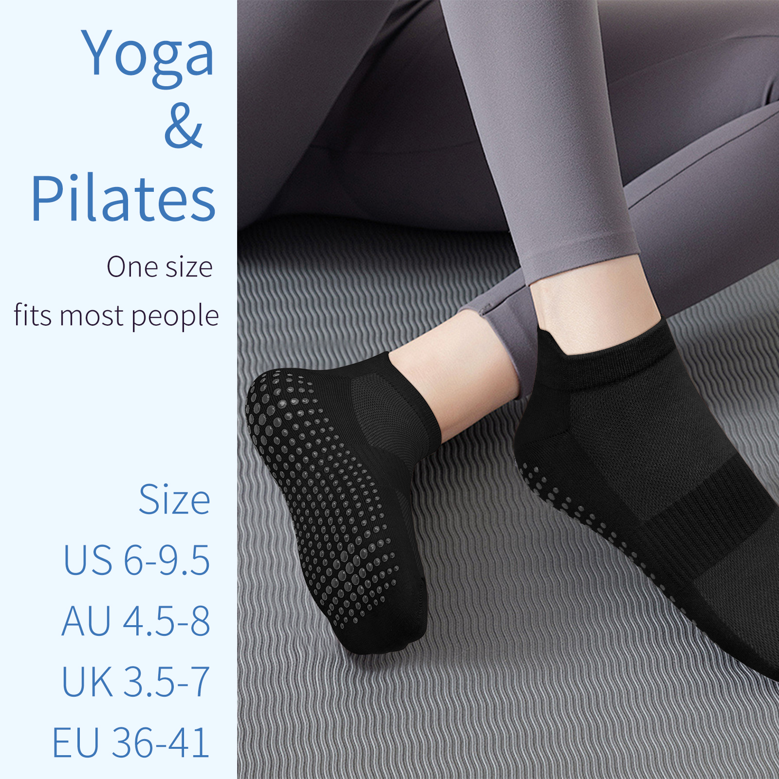 3 Pairs Yoga Socks Women Cotto - مراجعة No Show Sock Women وسعره