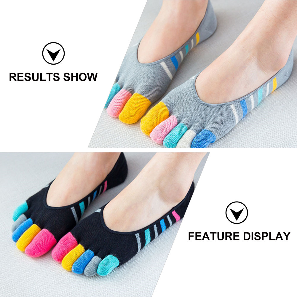 5Pairs Women Finger Toe Socks  - مراجعة Invisibility Sock Loafer وسعره