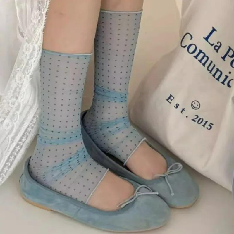 2026 Fashion Polka Dot Lace So - مراجعة Silk Sock Bamboo وسعره